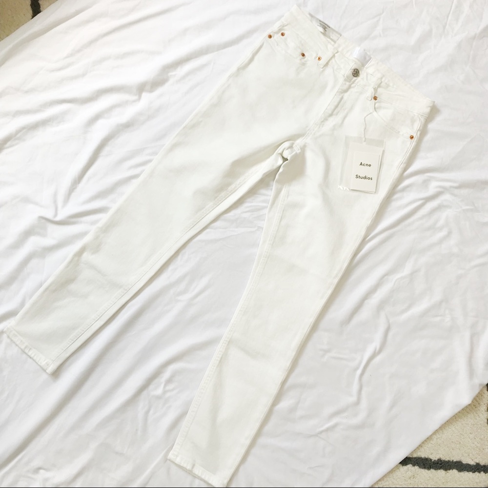 ACNE STUDIO WHITE BNWT SKIN 5 POCKET JEANS ✨